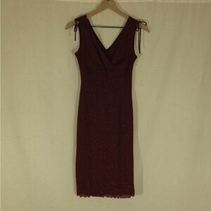 vintage red glitter rampage dress with lettuce hem for valentine's day